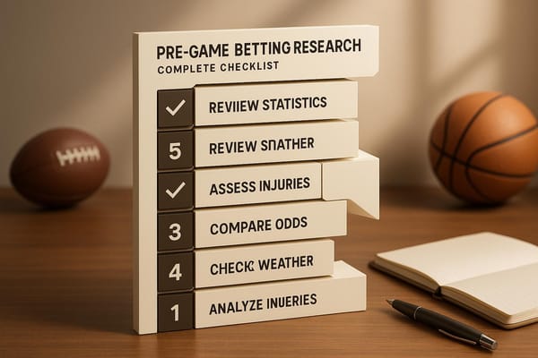 Pre-Game Betting Research: Complete Checklist
